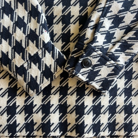 Tommy Hilfiger Navy and White Houndstooth Coat - Picture 4 of 7